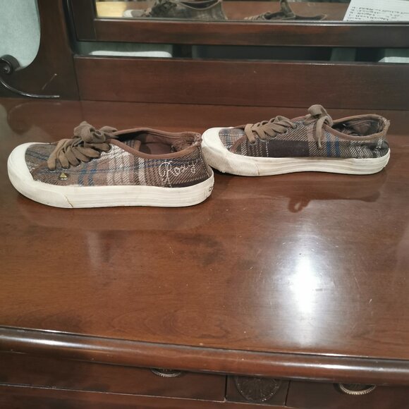 Plaid Canvas Sneakers Size 6 1/2 #214 - Picture 2 of 9
